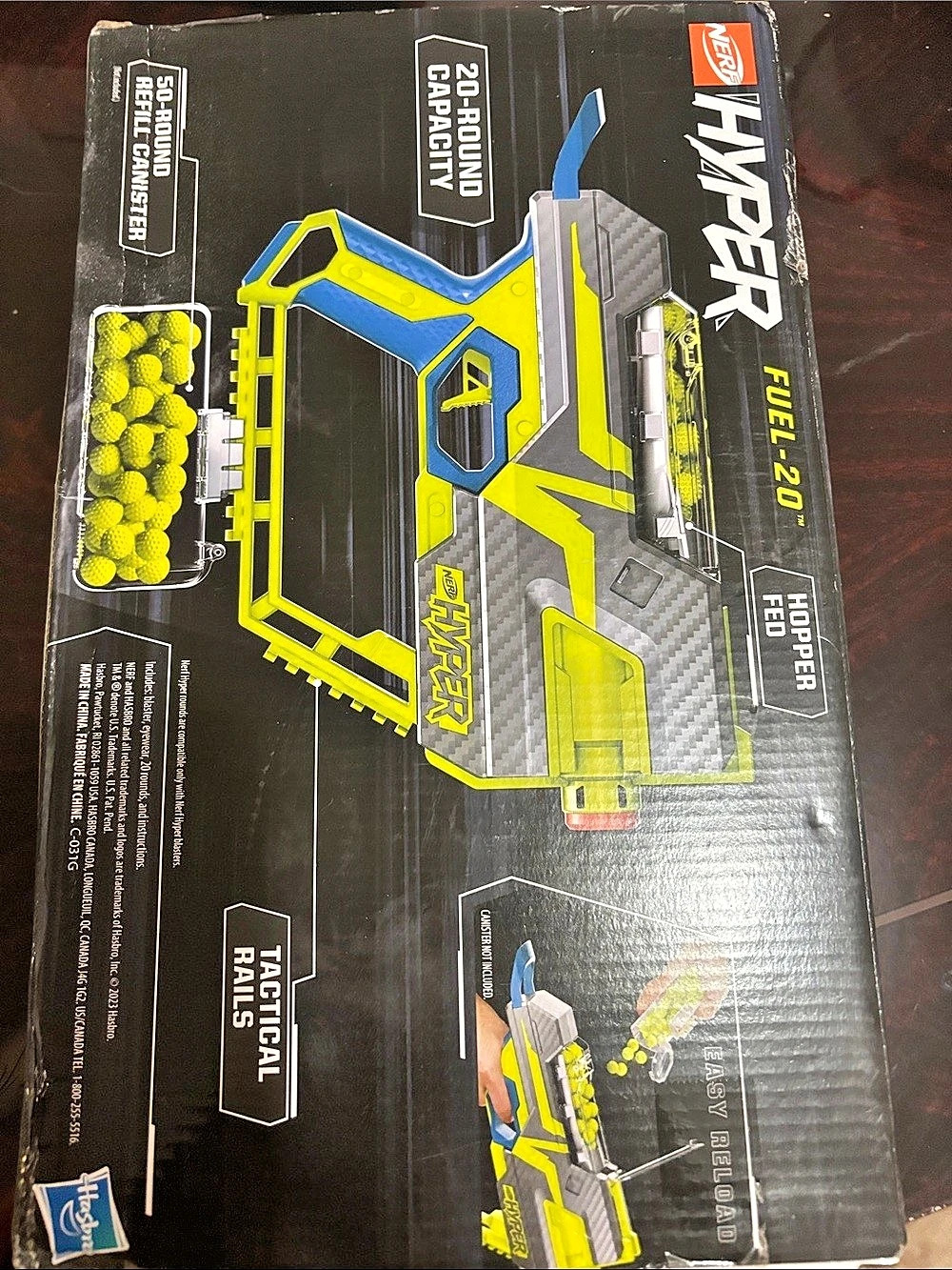 Nerf Hyper Fuel-20 Blaster Black & Yellow